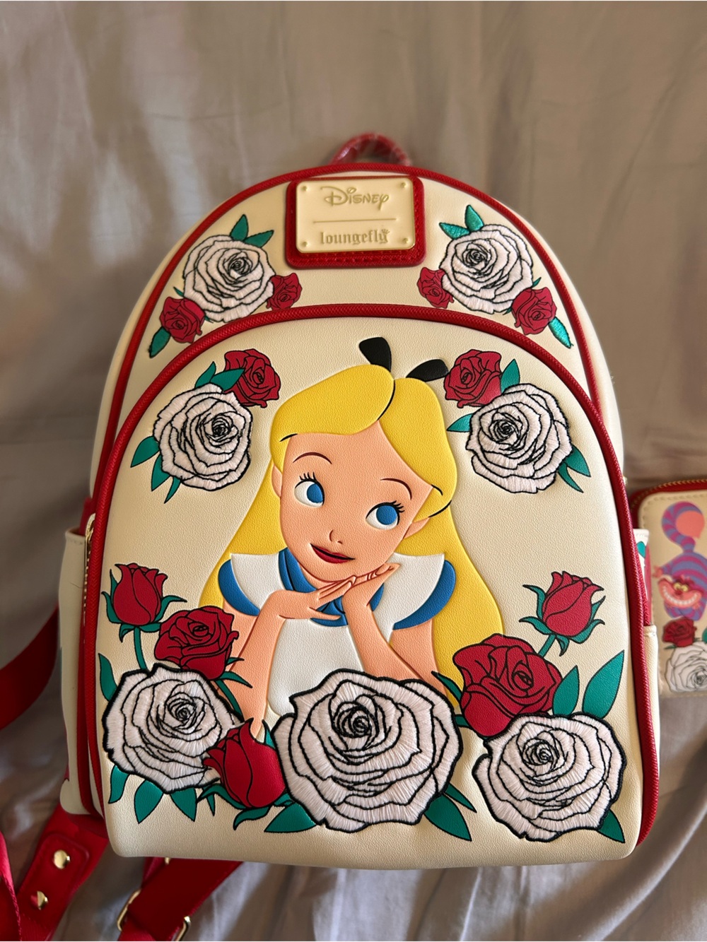 Loungefly Disney Alice in Wonderland Color Changing Roses Mini Backpack & Wallet - Picture 2 of 9